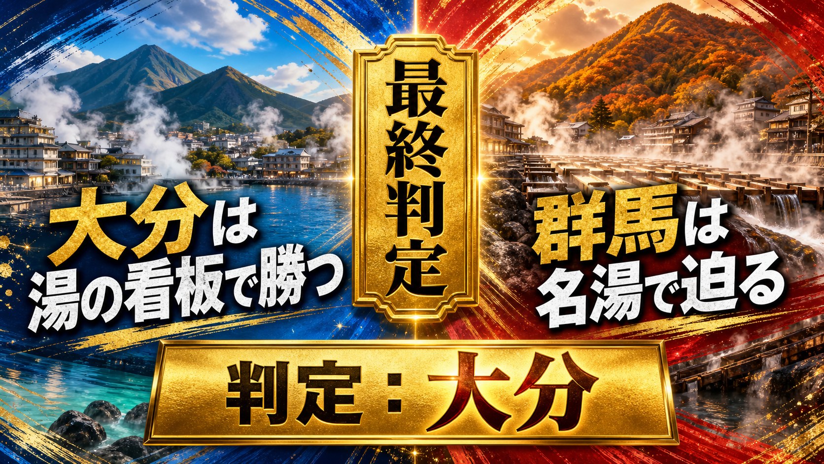大分県が温泉県対決で勝利する最終判定画像